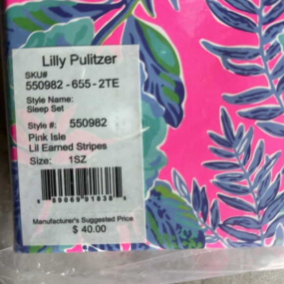 Lilly Pulitzer Lil Earned Stripes Sleep Set - Picture 3 of 5